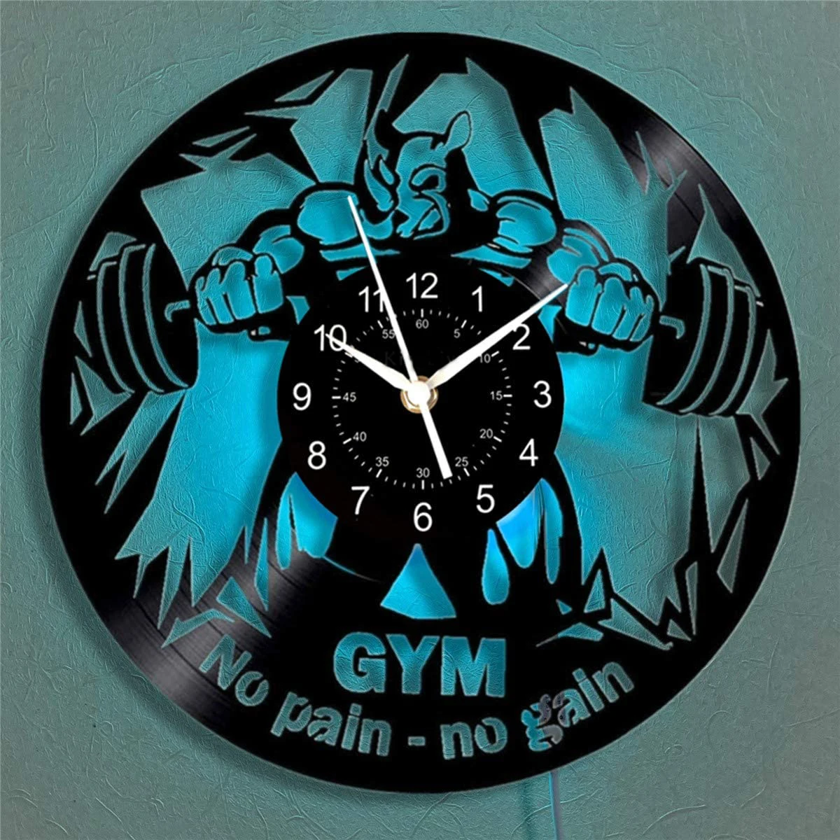 2022 Hot Sales Gifts for Men Gift 12inch LP Black Vinyl Record Art Home Decor Gym Theme Wall Clock