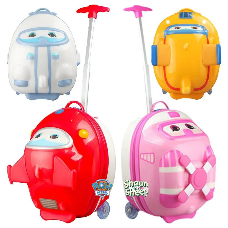 Wholesale OEM ABS PC kids trolley 3D riding abs 2 wheels traveling luggage suitcase 16 inch kids ride on bag case