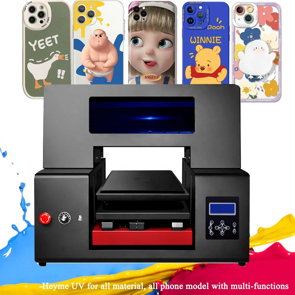 Heyme A2 Size 4060 Uv Printer I3200/xp600/tx800 Solution For Phone Case Card Bottle Packages Printing Machine