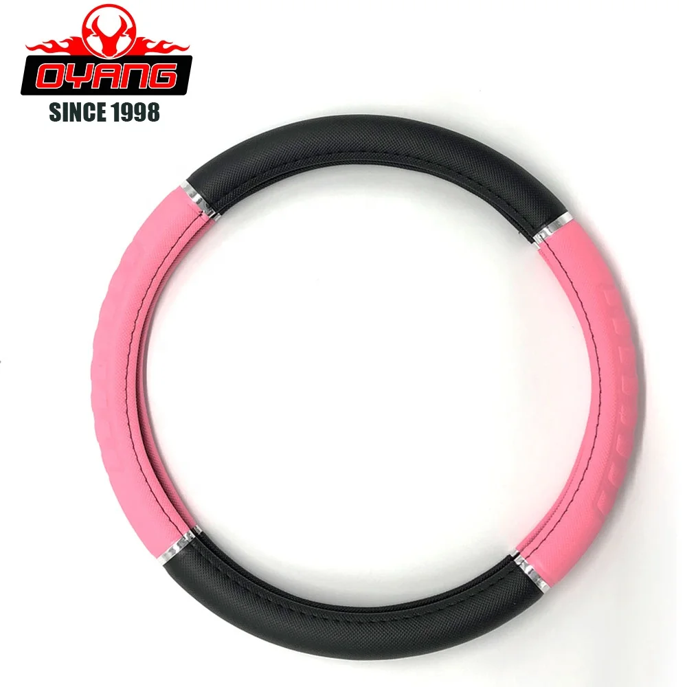 Factory Price Plastic Pink Pvc Custom Car Universal Car Steering Wheel Cover