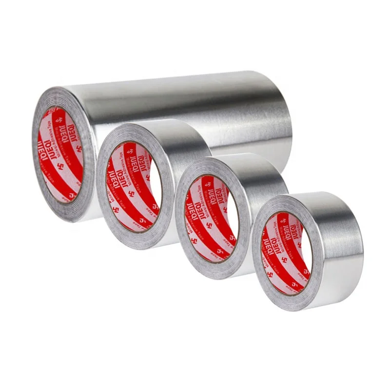 
hot sale 75 micron cold weather reflective duct good isolation co polymer coated aluminum foil adhesive sealing tape 