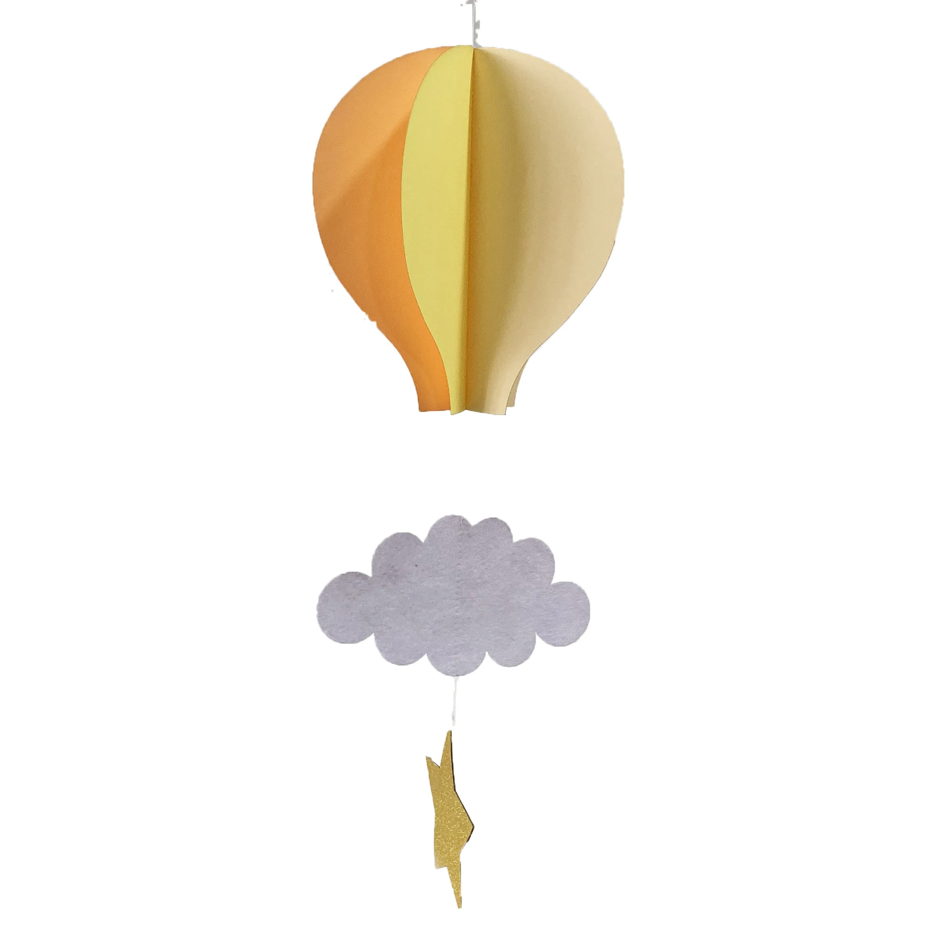 
Hot Air Balloon Decor 3D Hanging cloud and star, rainbow paper garland for Birthday Party Decorations for blue wedding party 