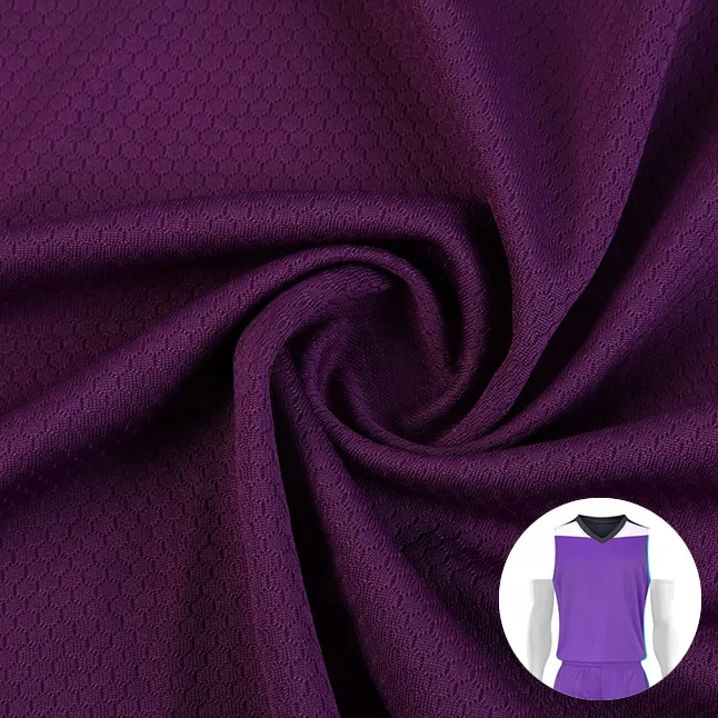 New Eco-friendly Recycled Plastic RPET 100%Polyester Quick-dry Hexagonal lattice Knitted Mesh Fabric For Soccer Sportswear