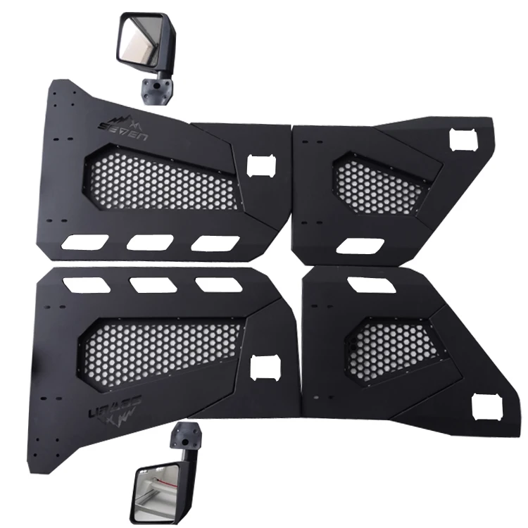 Hot sales automotive auto body system  off-road  body kit 2/4 half door steel tube doors with mirrors for jeep Gladiator JT