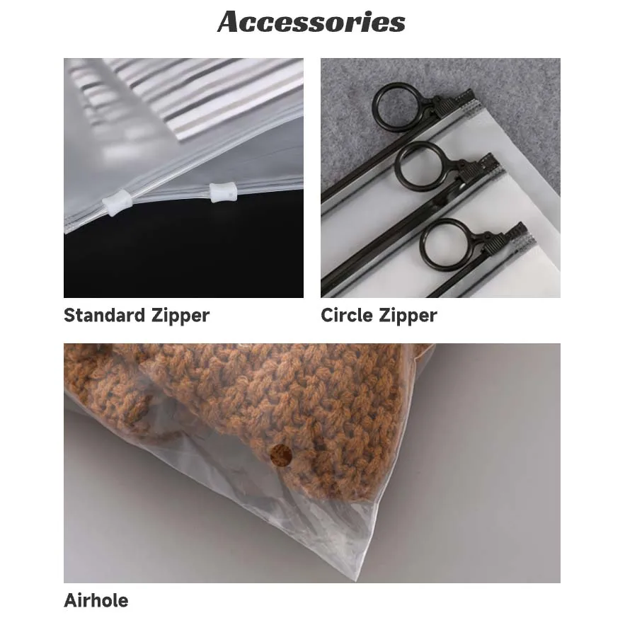 Wholesale Custom Logo Boutique Zipper Lock Bag Clothing Black Zipper Bag For Clothing Packaging