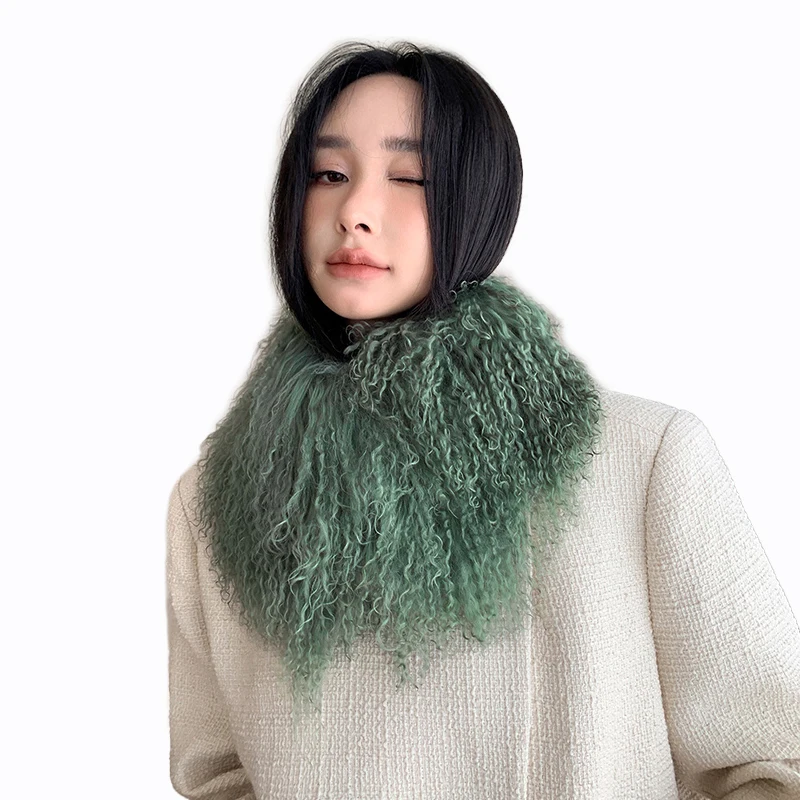 CX-S-126 Genuine Tibetan Lamb Mongolian Fur Scarf