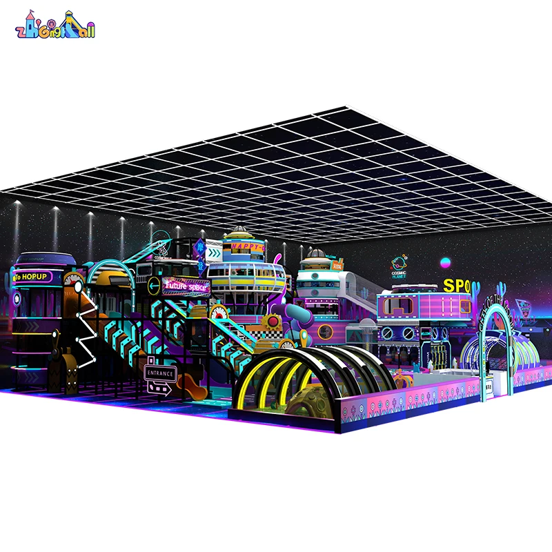 Commercial space theme kids indoor playground equipment playhouse for sale