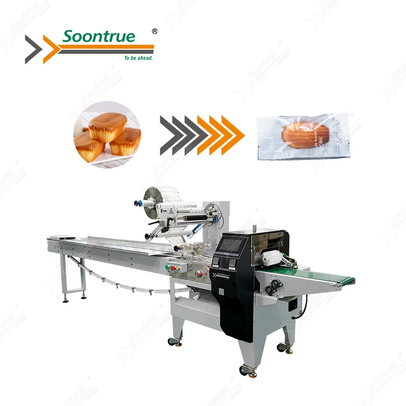 semi automatic feeding horizontal wrapping sachet tortilla flow packing machine