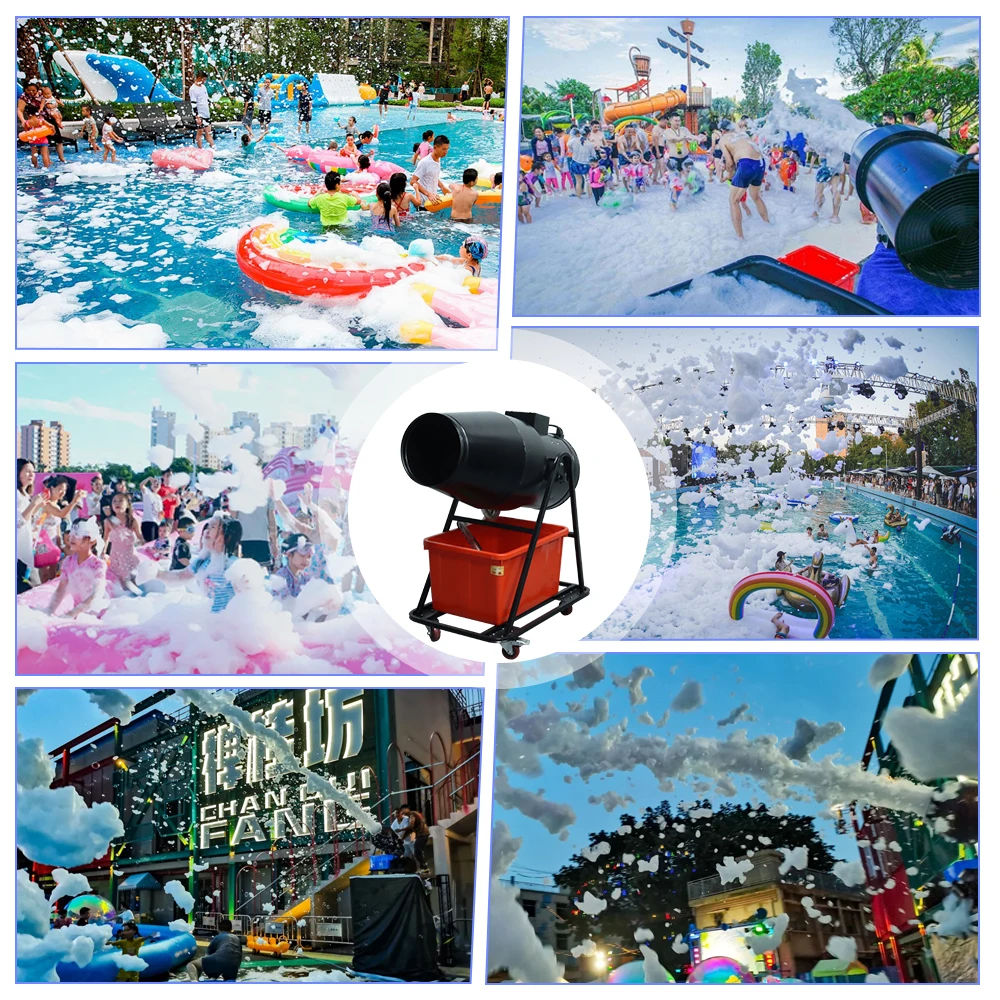 Hot Sell High Quality Outdoor 1500w 90 Degrees 360 Degrees Foam Machine Party Jet Foam Cannon Equipment Supplier