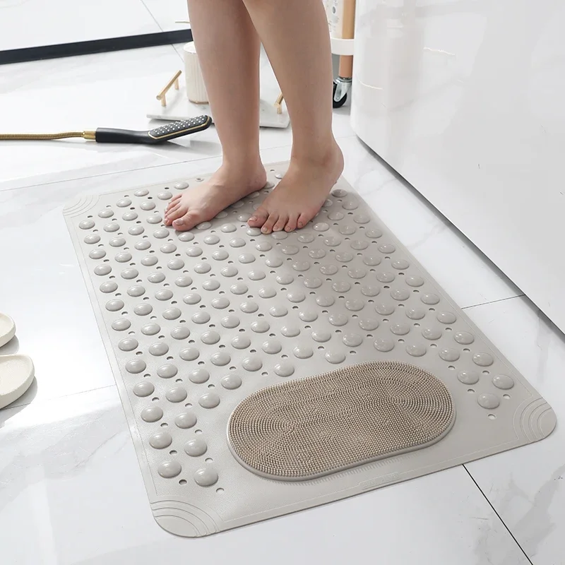 Aspire hroom Bathtub Mat with Suction Cups Embossed Bathroom  Coral Fleece Non-slip Carpet In Bathtub Floor Rug Shower Room