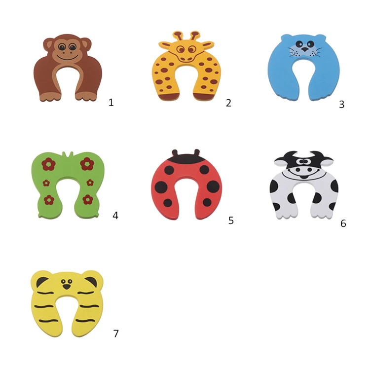 7 Design Child Safety Protection Baby Safety Cute Animal Security Kids Finger Safe Soft Foam Door Stopper