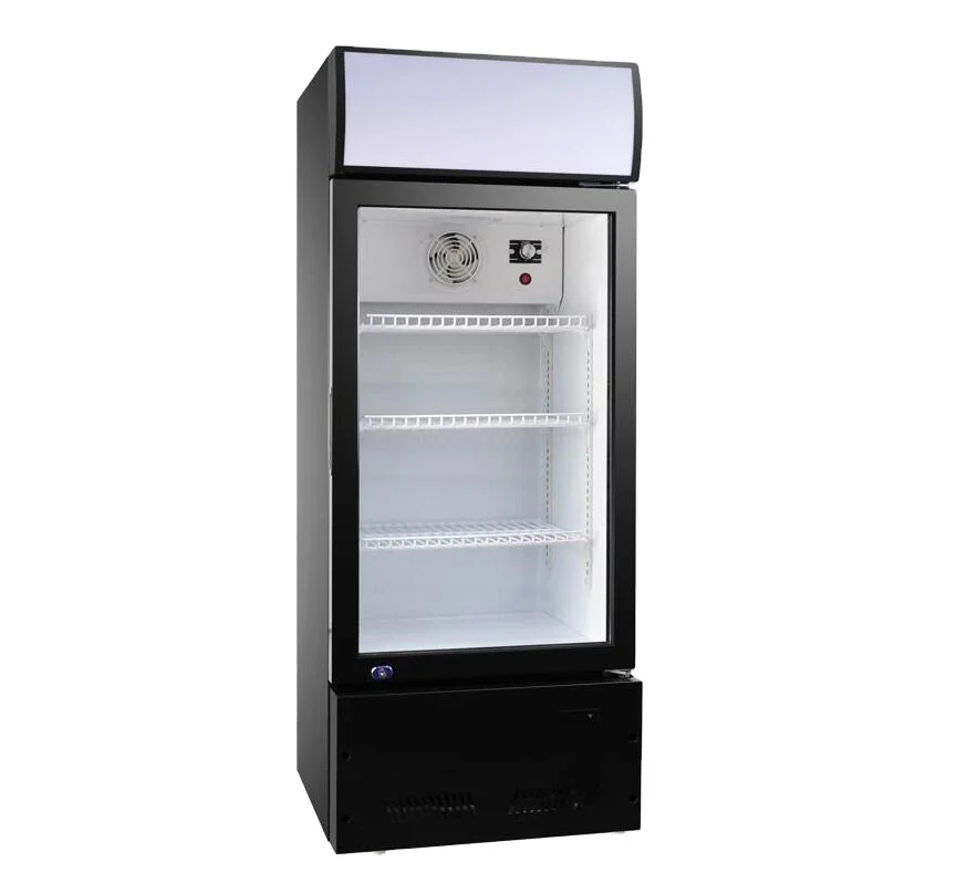 LC-150 Fan Cooling Black Full Glass Door Display Cooler Fridge freezer