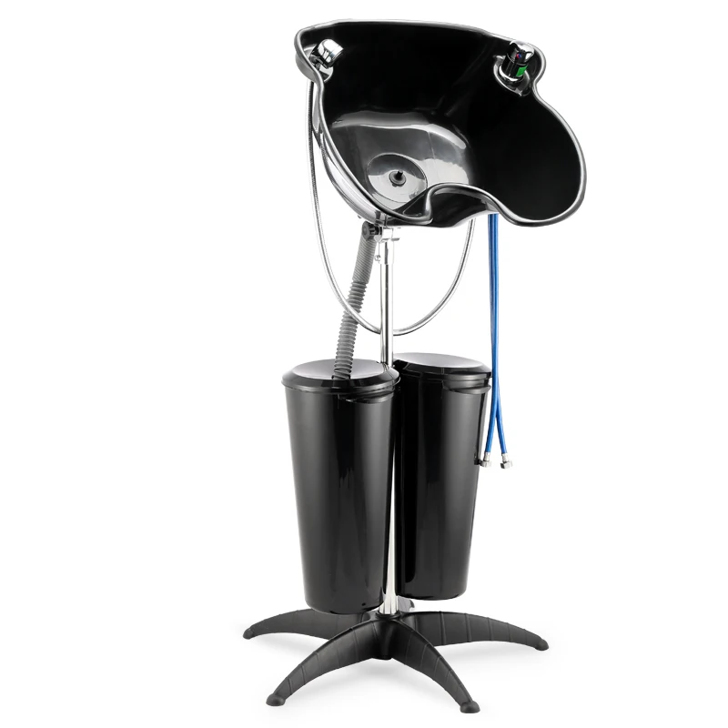 
Beauty Salon Barber Shop Portable Black Hairdressers Plastic Mobile Hair Wash Shampoo Basins 