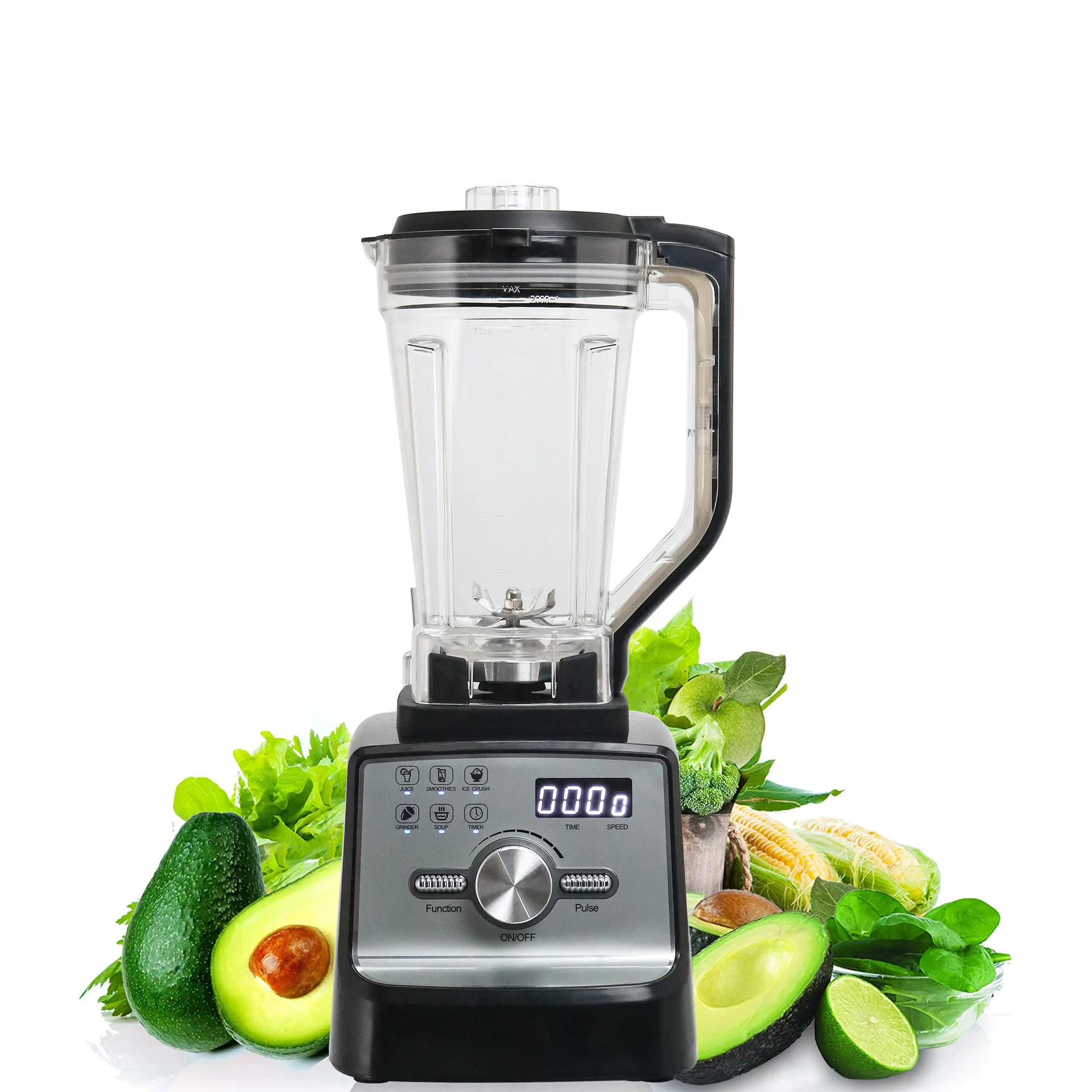 High quality large commercial blender 2L 5speed industrial heavy duty blender processor blender commercial