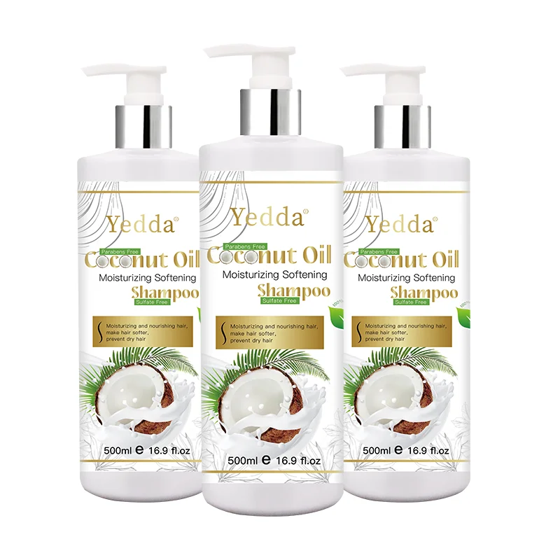 500ml Natural Organic Sulfate Parabens Free Coconut Oil Soft Moisturizing Cleansing Hair Shampoo