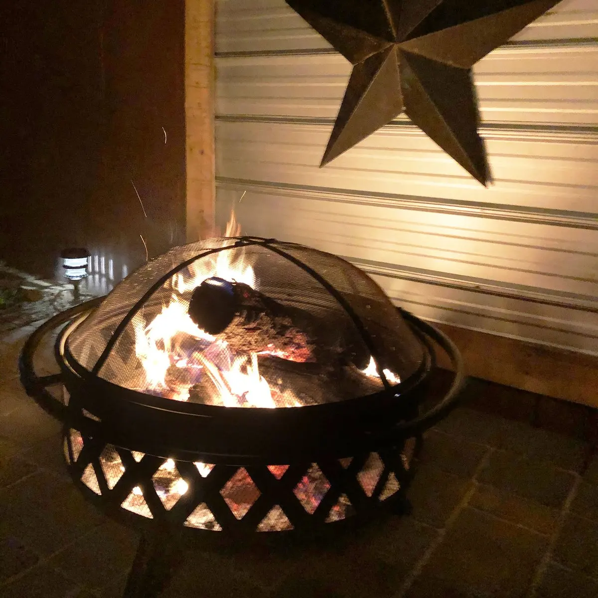 Outdoor Fire Pit 36 Inch Bonfire Wood Burning fire pit Patio Garden yard metal steel  bowl firepit portable  bbq fire pit