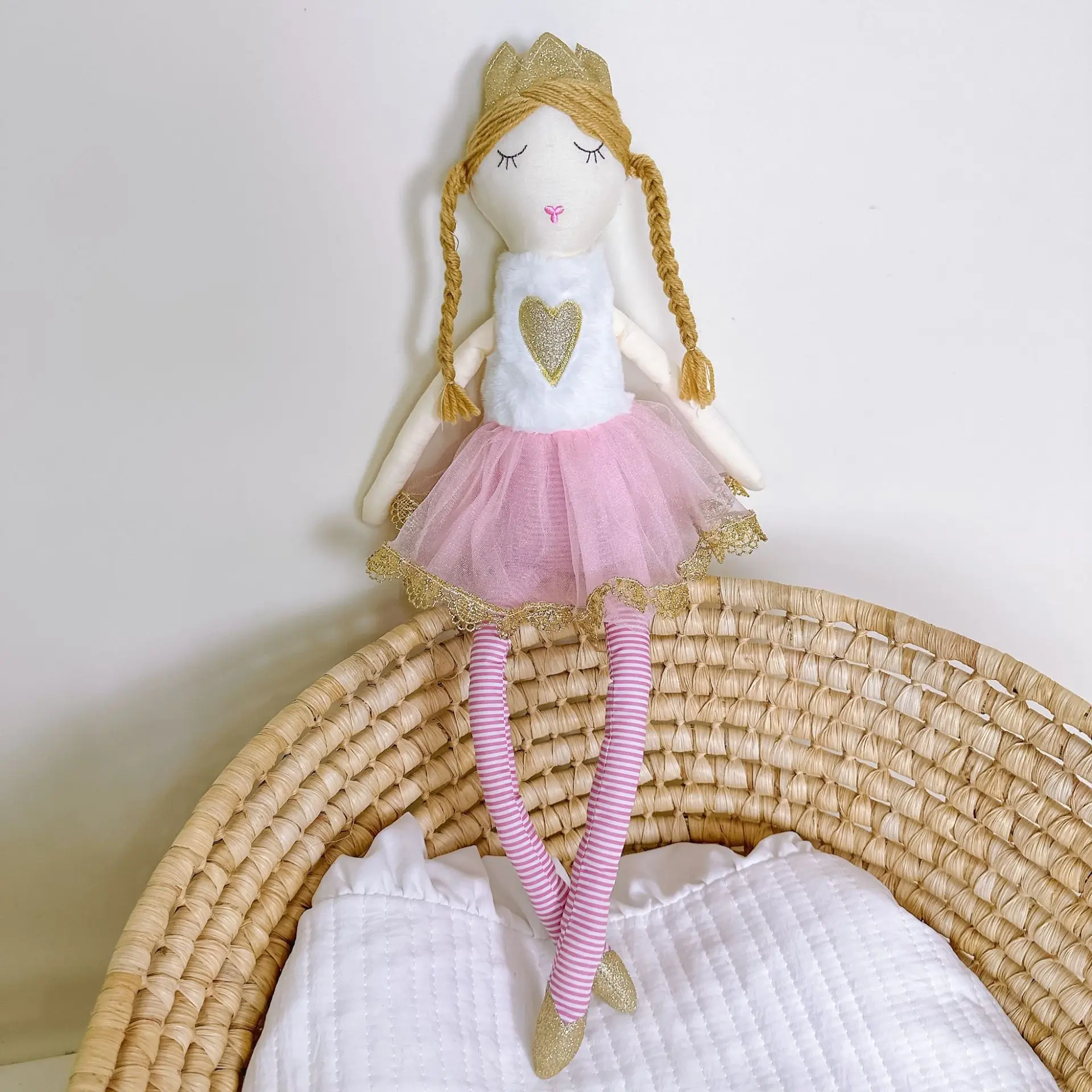 Hot Selling Plush Ballerina Doll Set Ballet Princess Girl Doll Room Decor Soft Baby Toy