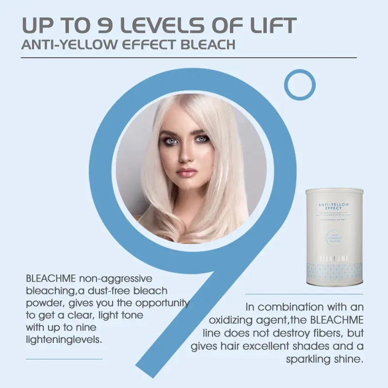 Dust free bleach powder for hair mild formulation