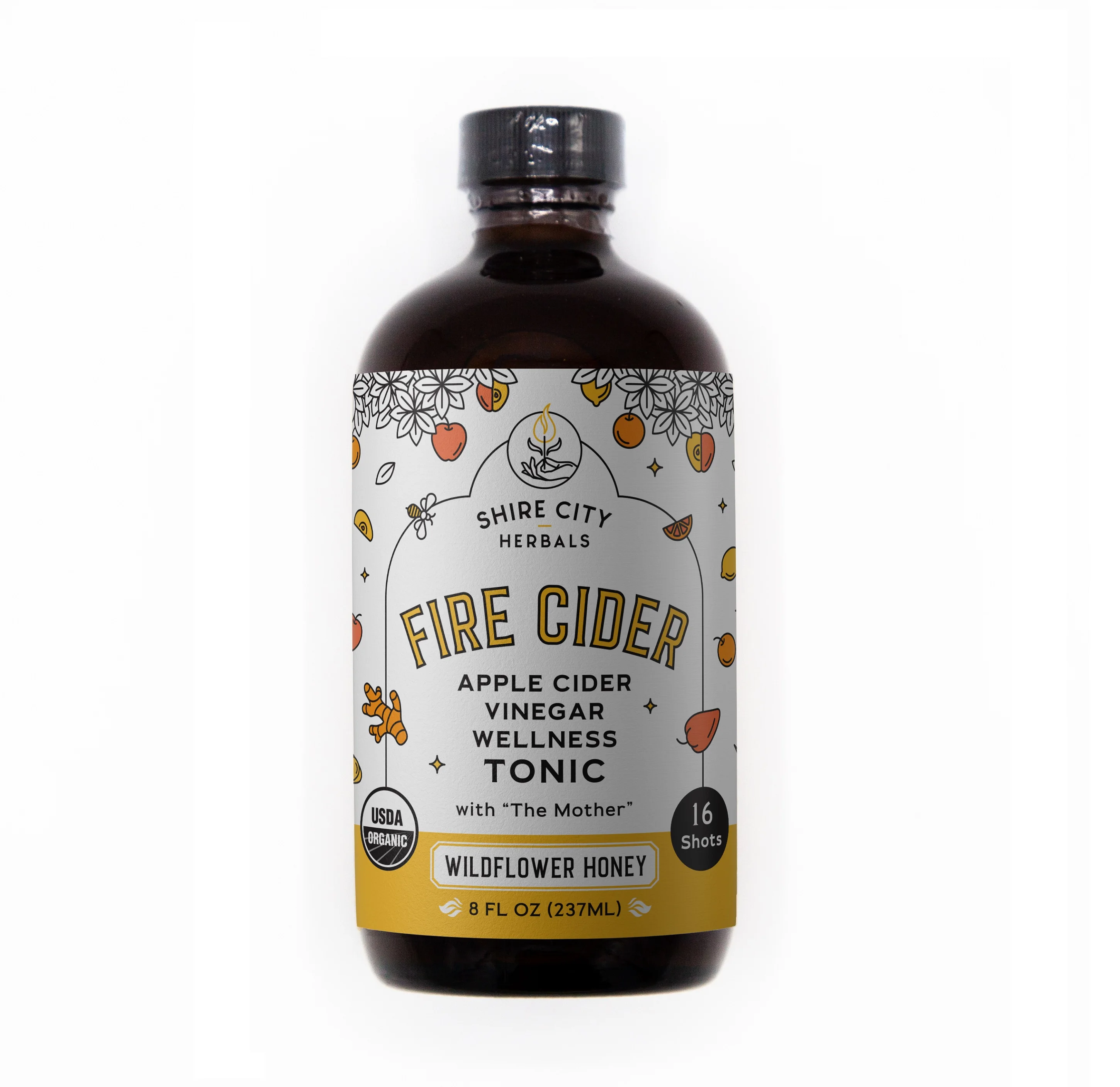 
Shire City Herbals 6pk 8oz Wildflower Honey Fire Cider Alcoholic Beverage Drink 