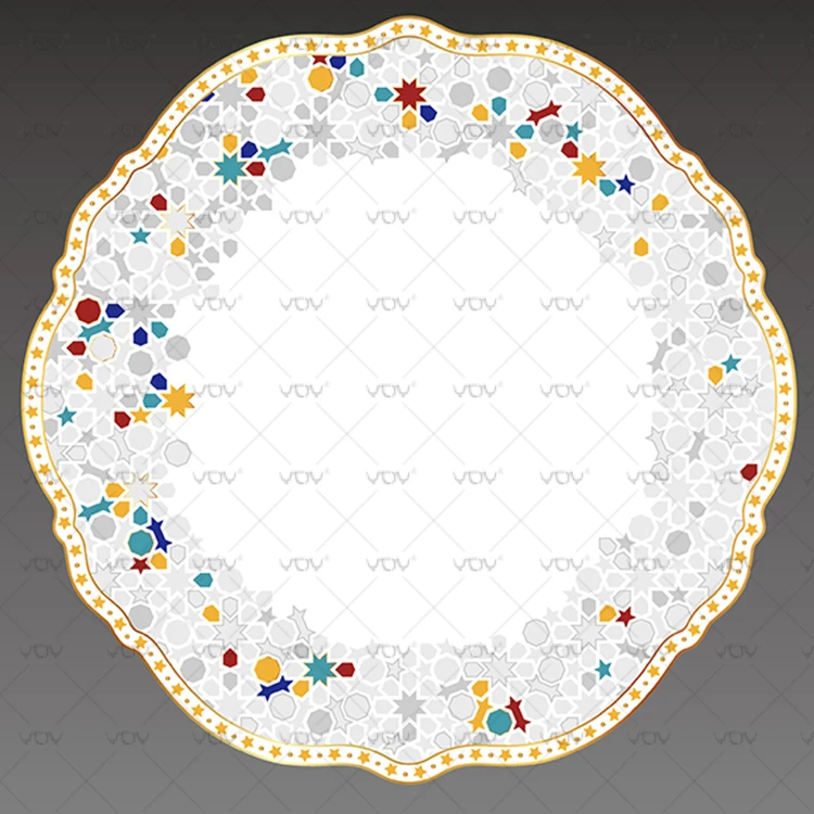Оптовая продажа, фарфор с изысканным дизайном в форме цветка, фарфор, 10,5 дюйма, набор фарфоровых тарелок ручной росписи, керамика для ужина