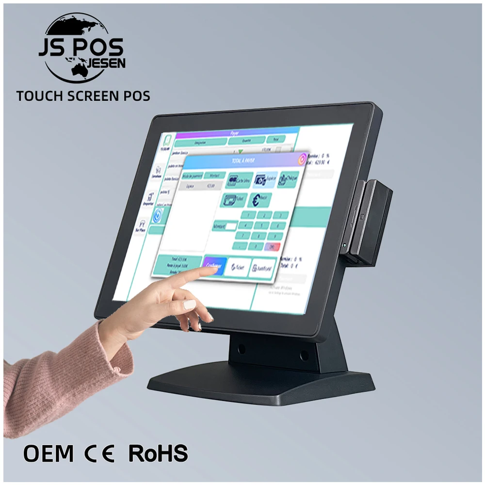 Cashier Register with Touch Screen 15 inch Custom Screen 9.7 inch/10.1inch Windows Pro 10, WiFi Module for Retail and Restaurant