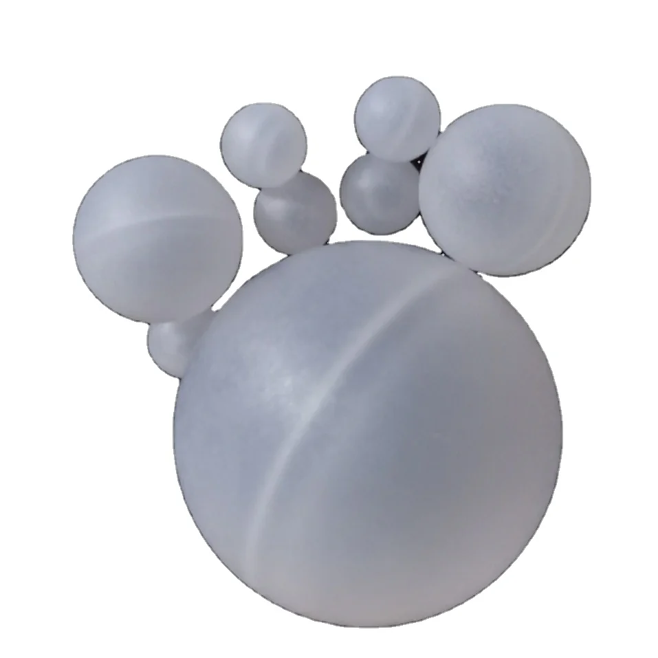 Manufacture supply large hard hollow plastic floating ball 25mm 25.2mm 25.4mm hollow plastic ball usde for roll on bottle