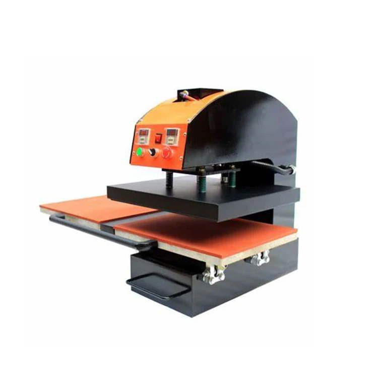 Single Small Size Drawing Pneumatic Fabric  Double Station Heat Press Machine for Wholesale