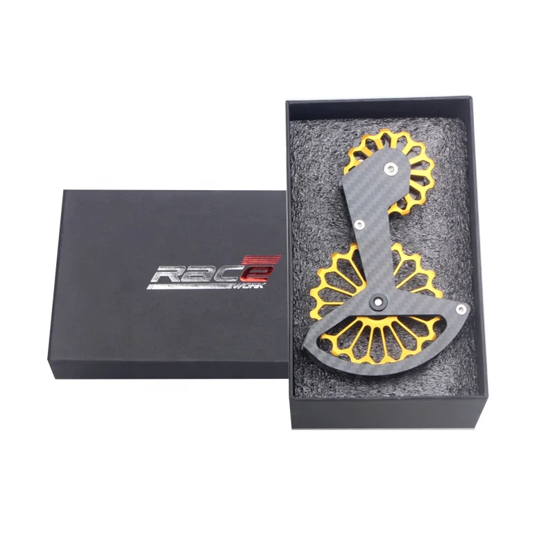 2021 top fashion RACEWORK carbon fiber ceramic rear derailleur 17t pulley suitable for Shimano R8000/9100/9150/8050