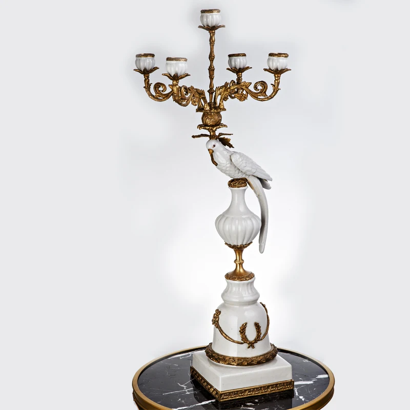 Brass and Ceramic candlestick