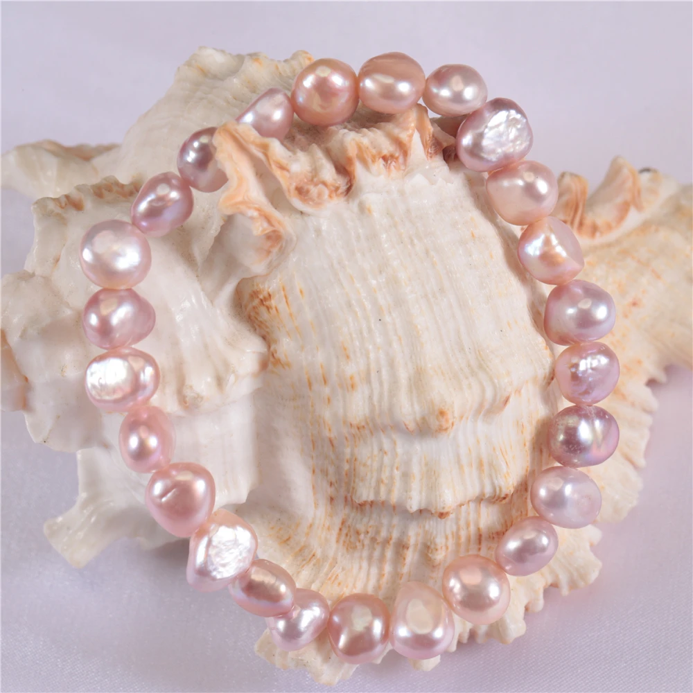 
baroque shape white black freshwater cultured Pearl bracelets bangle wholesale real natural fresh water pearl bracelets 