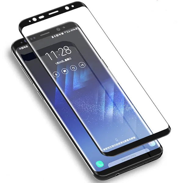 S6 Edge S7 S8 S9 Plus Note 8 9 мобильный телефон полное покрытие 3D изогнутое закаленное стекло Защита экрана для