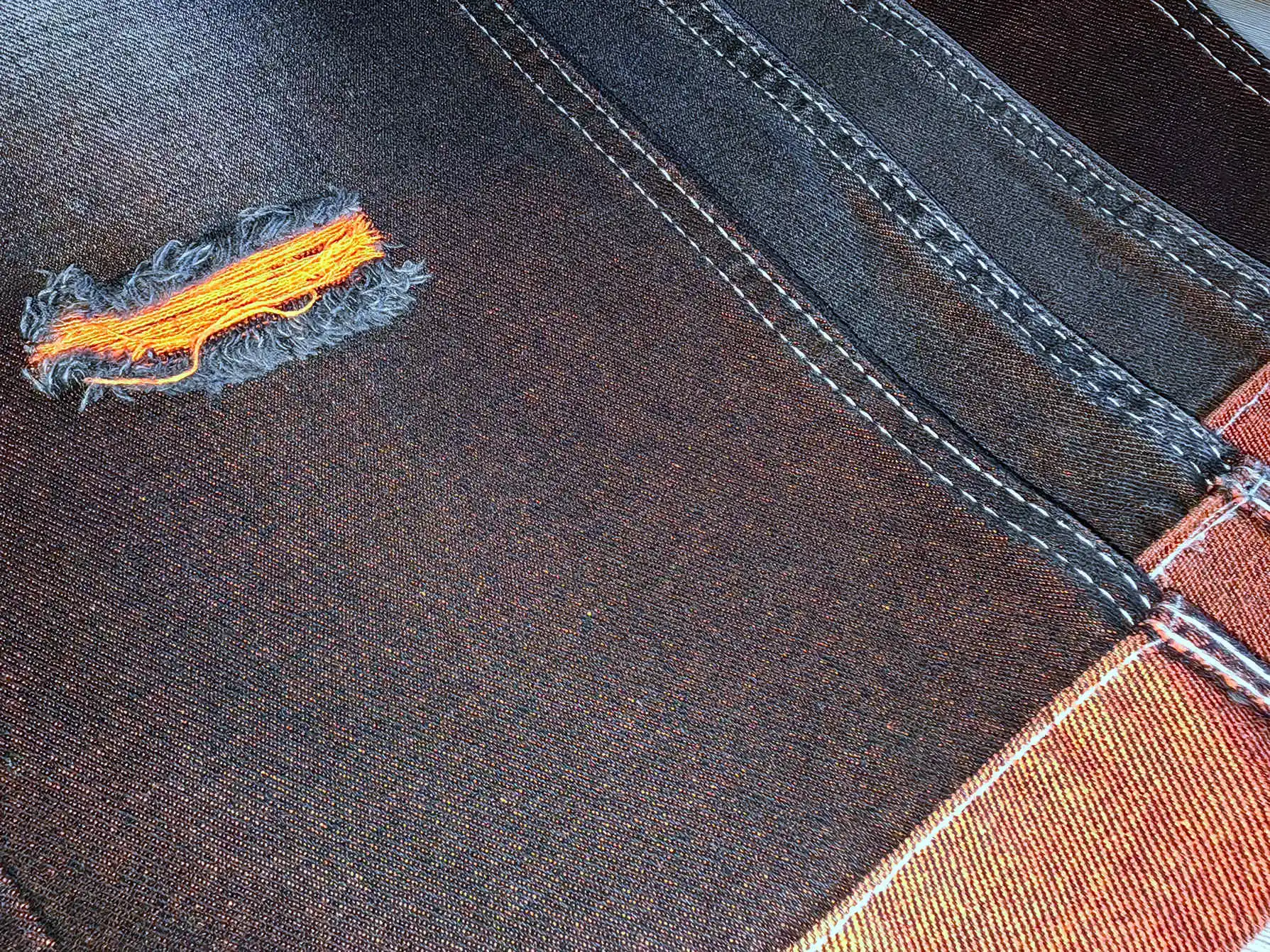 Fashion wholesale manufacturer supplier Multicolor twill washed non stretch cotton denim fabric