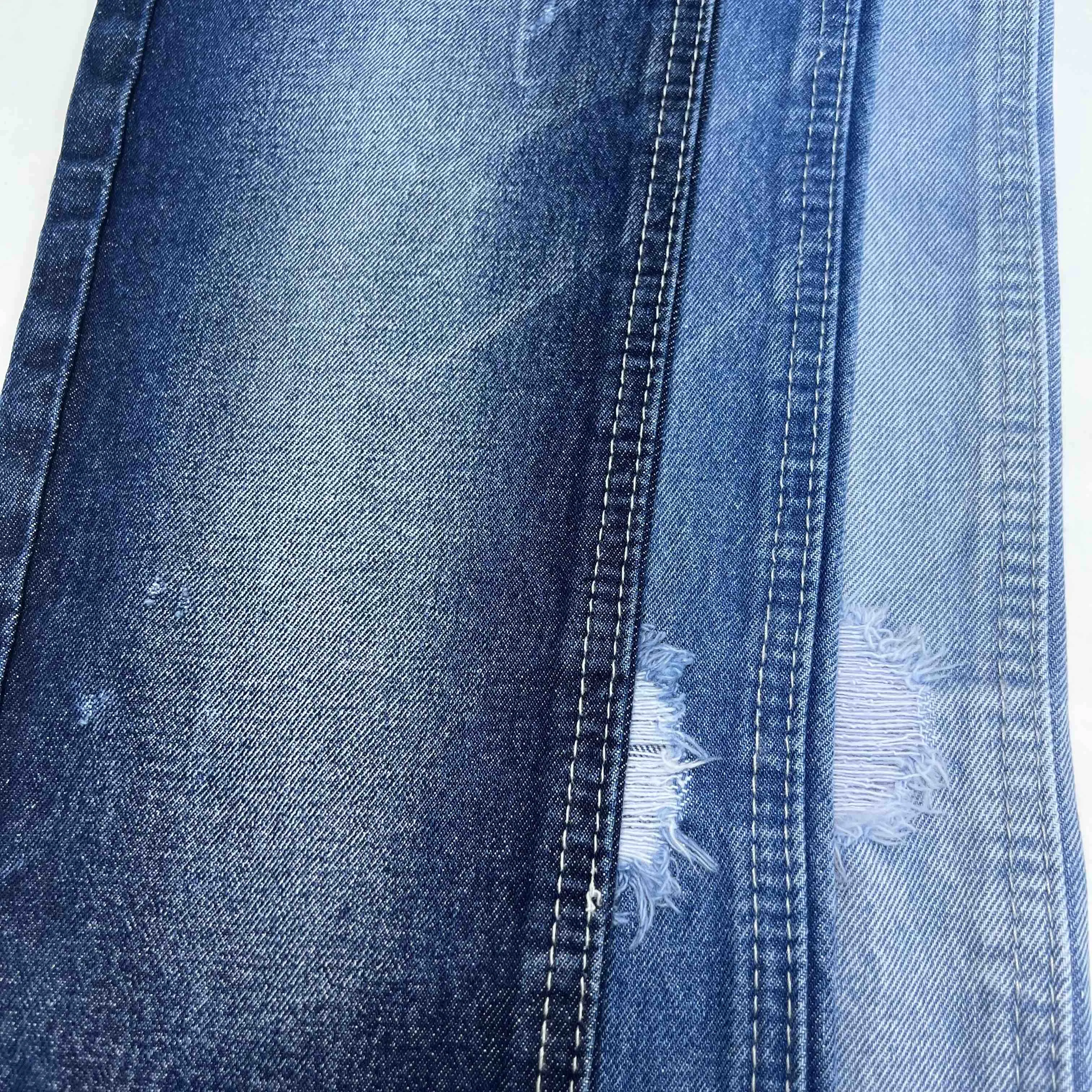 Wholesale Price Non-stretch Hot Selling Jean Fabric Roll Of Cowboy Wear Indigo Denim Jeans Fabric 100% Cotton 12oz