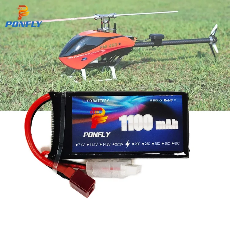 PONFLY 1100mah RC Drone Car Battery 7.4V 11.1V 1100mAh 50C Lipo Battery High Discharge Rate Battery For Quadcopter Drone