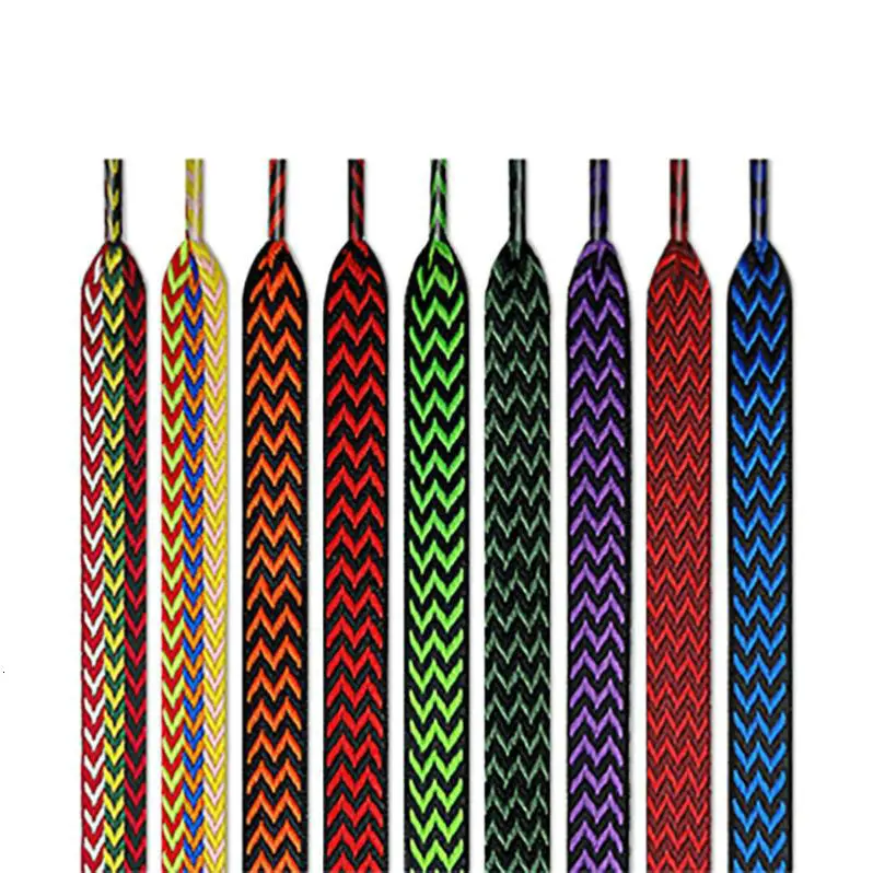 INS fashion Lan-Vin 1.5cm wide fat shoelace SB Dunk AJ1/AF1 wave pattern canvas shoe laces