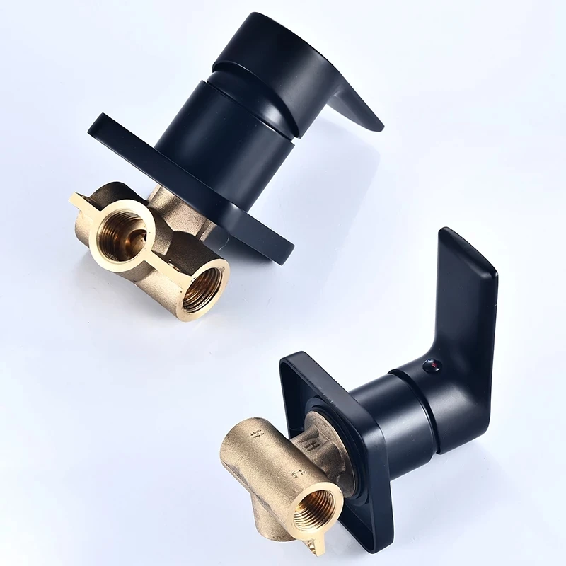 Matte Black Basin Sink Faucet Waterfall Spout Wall Mounted Separate single-handle wall-mounted concealed basin faucet Crane
