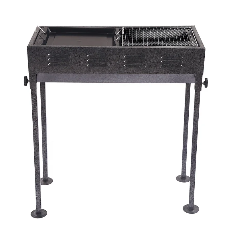 Stainless Steel Charcoal Grill Easy Assembled and Hight Adjustment for House BBQ Party