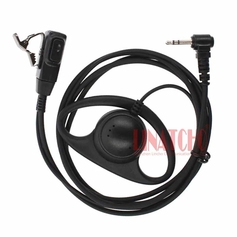 D Shape Headphone 2.5MM for T5428 T5628 T5728 T5720 T6200c TYT TH-UV3R TH2R Walkie Talkie earphone