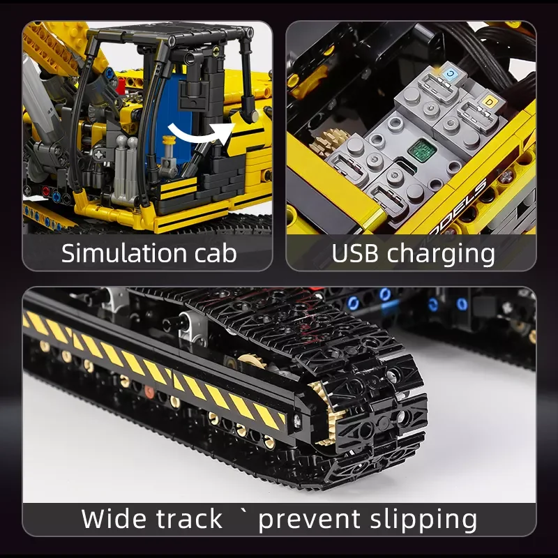 Mould King 17032 APP Remote Control Electric Excavator Model Engineering Toys Building Block Sets