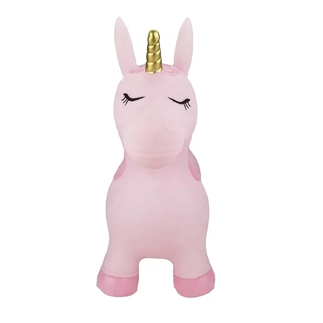 Dropship wholesale unique glitter pink unicorn skippy animal toy for kids ride on toy