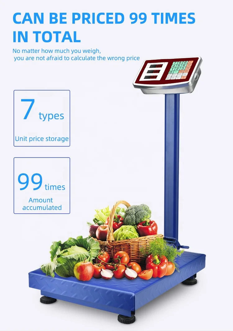 Electronic platform weighing scale