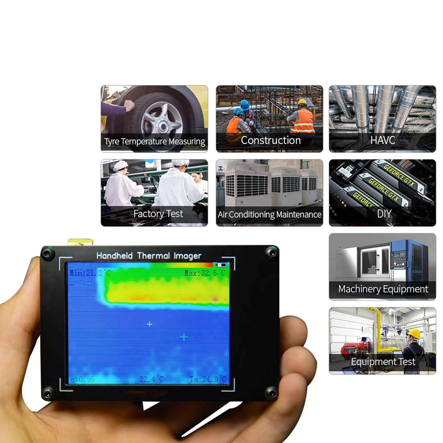 Multifunction temperature Imager Handheld Thermal Imager with 3.2 Screen