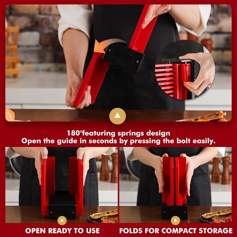 Homemade bread cutter manual foldable toast bread slicer