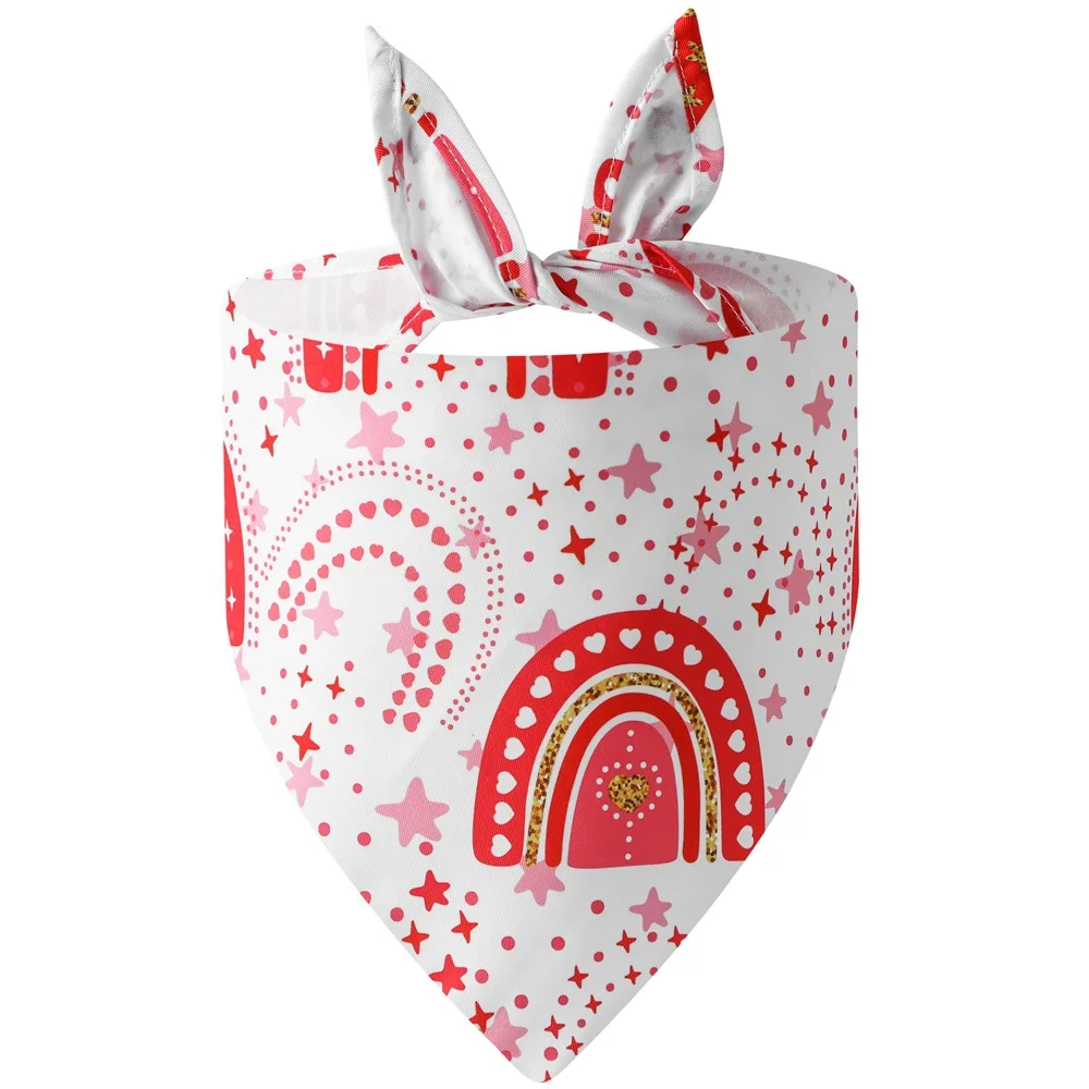 Wholesale Pet Love Printing Scarf Valentines Day Pet Triangle Bandana Pet Accessories