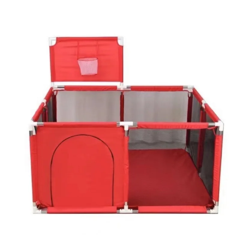 High Quality Rectangular Baby Playpen with Door and Indoor Basket Safety Features Direct from Factory