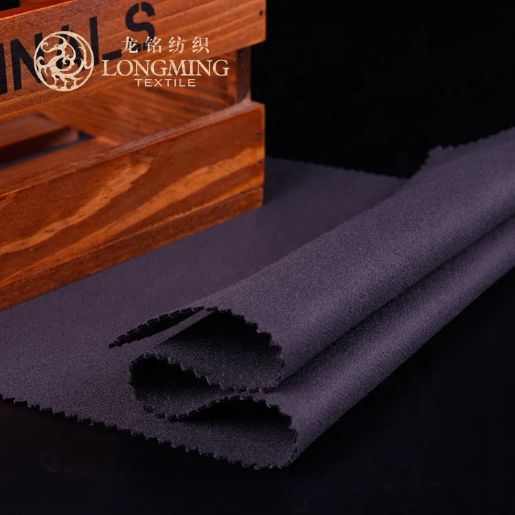 Wholesale price recycle polyester viscose elastane woolen feeling woven fabric for coat