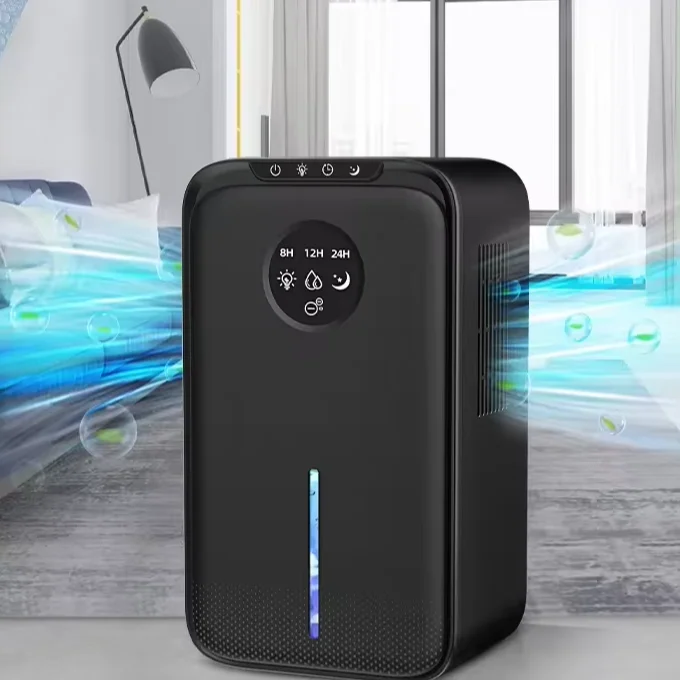 Intelligent Electric Domestic Smart Quiet Adjustable Humidistat Air Dehumidifier With LED Display And Drain Pipe
