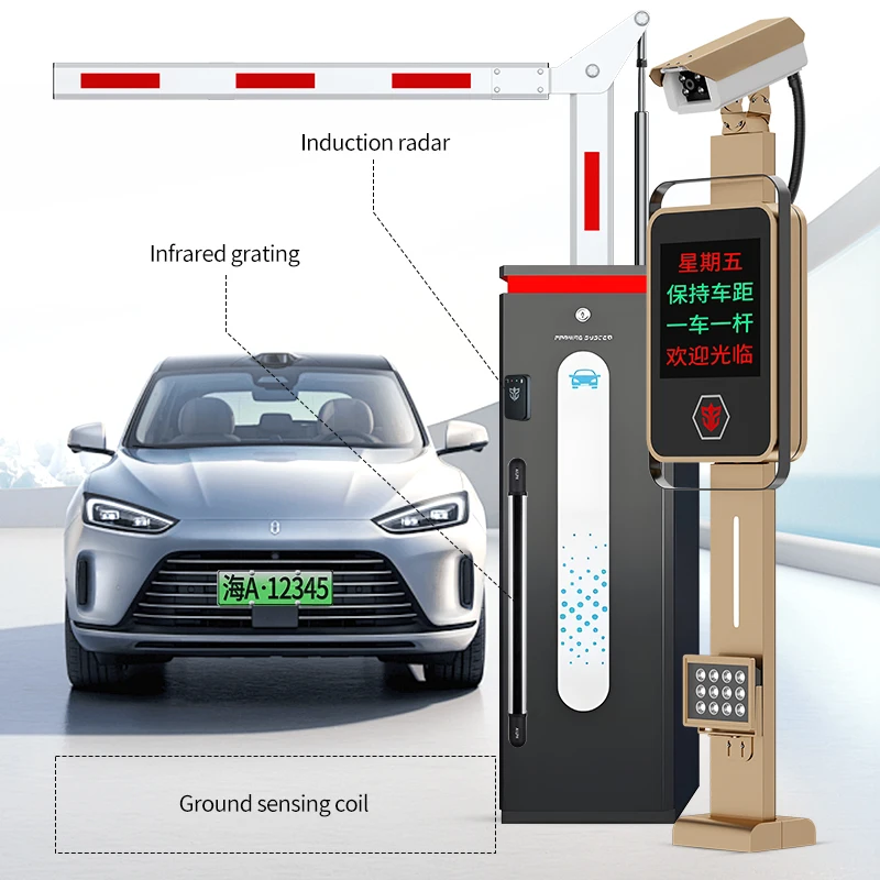 SWS Straight Boom Barrier Traffic Plastic Barrier Gate Automatic Car Parking Gate