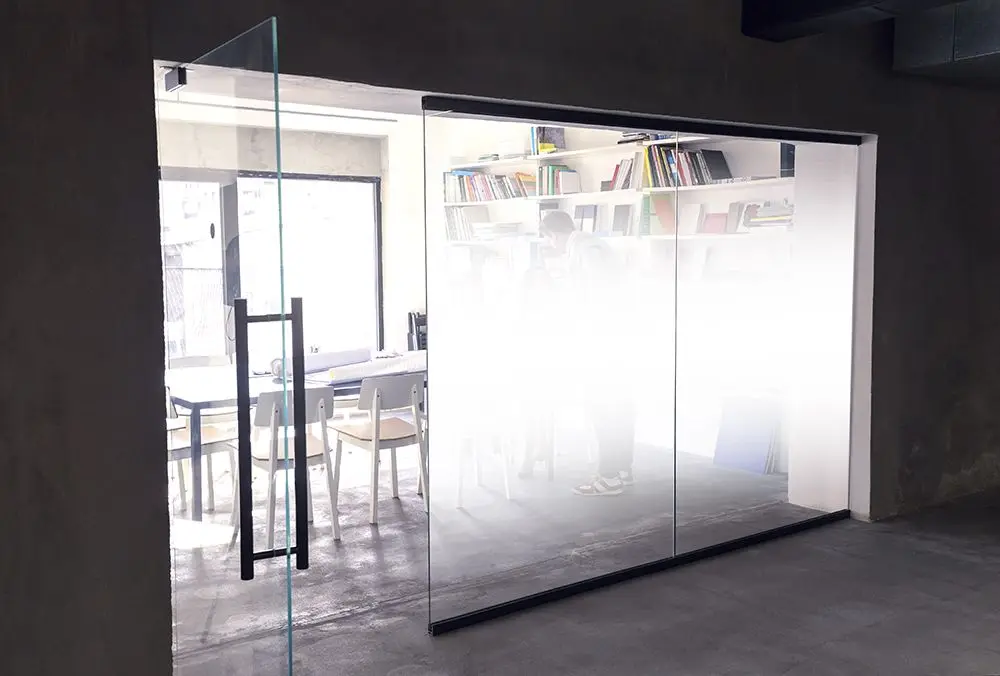 LF20DF Dual Feather Office Glass Film Privacy Film living room bathroom intelligent Fluted glass film PDLC