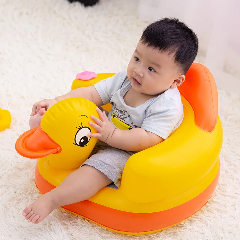 Cute Design Small Air Sofa Duck PVC Plastic Inflatable Chair for Kids